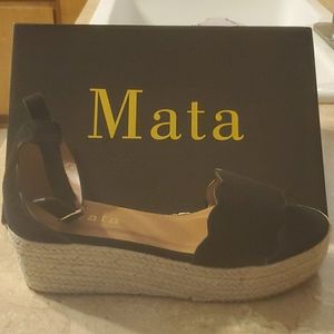 NEW Black Suede Sandals